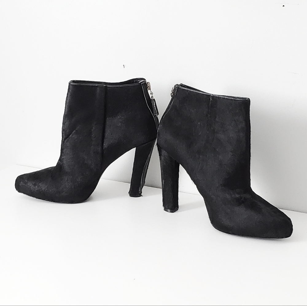 Juicy Couture Cow Hair Heeled Booties